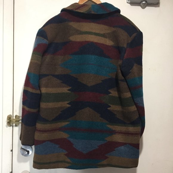 VINTAGE MACCINE LIGHTWEIGHT PRINT WOOL JACKETS SIZE L - Picture 5 of 6